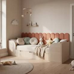 Panel Tapicerowany Płotek Komvortowy 100X30 Cm Zielony Smart Velvet Ścienny