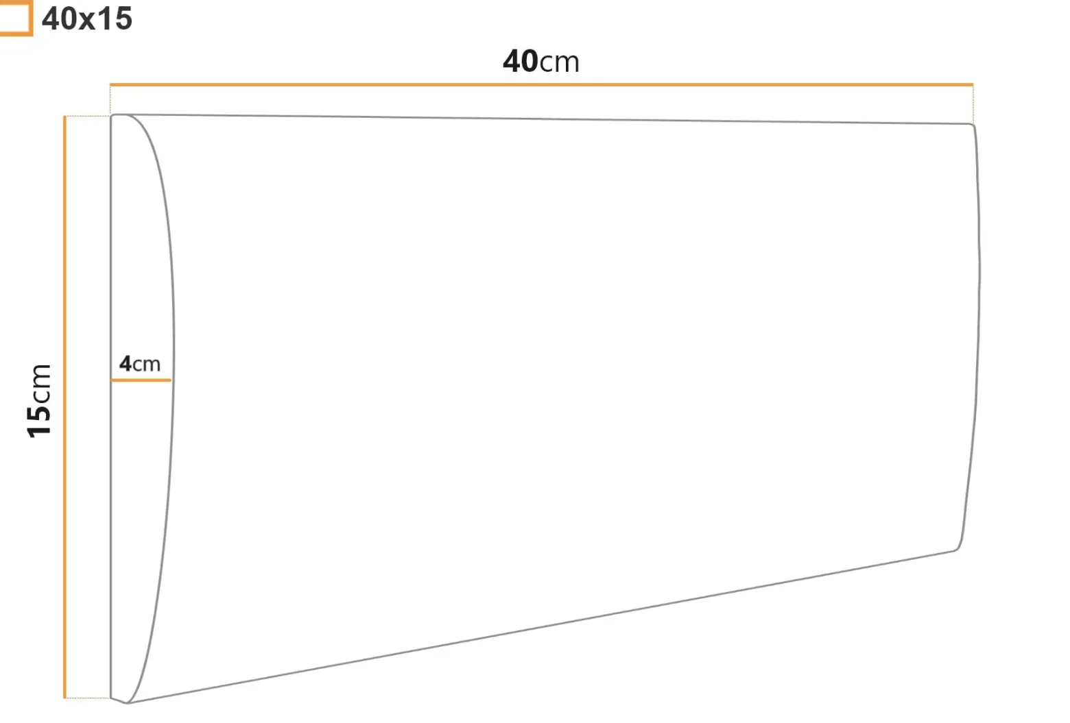 Panel tapicerowany 40x15