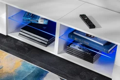 Pan Igiełka - Zestaw Mebli Komplet - Meblościanka RTV z Witrynami LED RGB