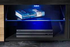 Pan Igiełka - Zestaw Mebli Komplet - Meblościanka RTV z Witrynami LED RGB