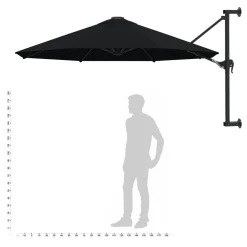 Parasol ogrodowy Czarny vidaXL