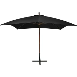 Parasol ogrodowy Czarny 3 x 3 m vidaXL