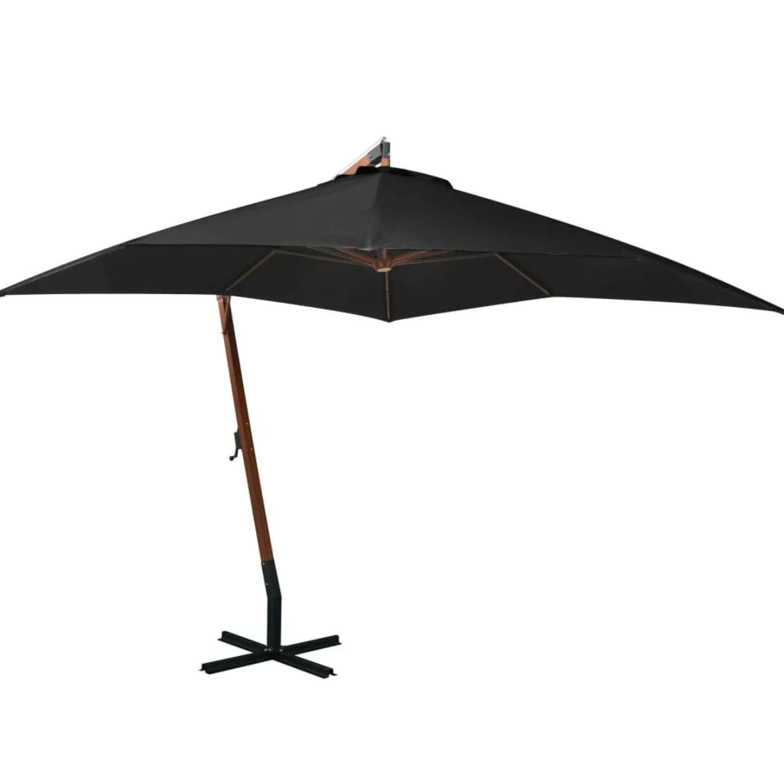 Parasol ogrodowy Czarny 3 x 3 m vidaXL