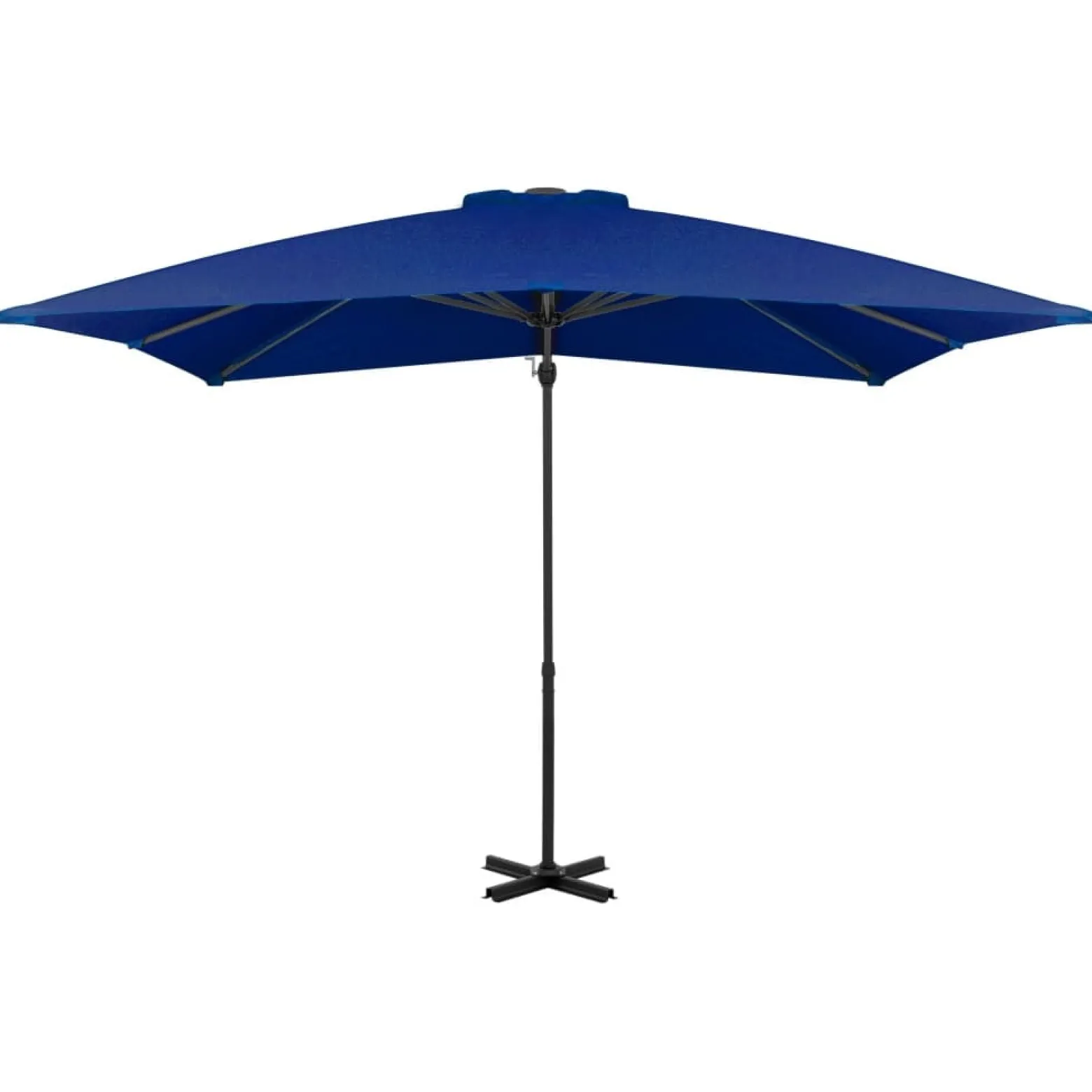 Parasol Ogrodowy Niebieski Na Wysięgniku Składany Na Taras Ogród 250x250 cm
