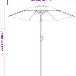 Parasol ogrodowy Niebieski vidaXL