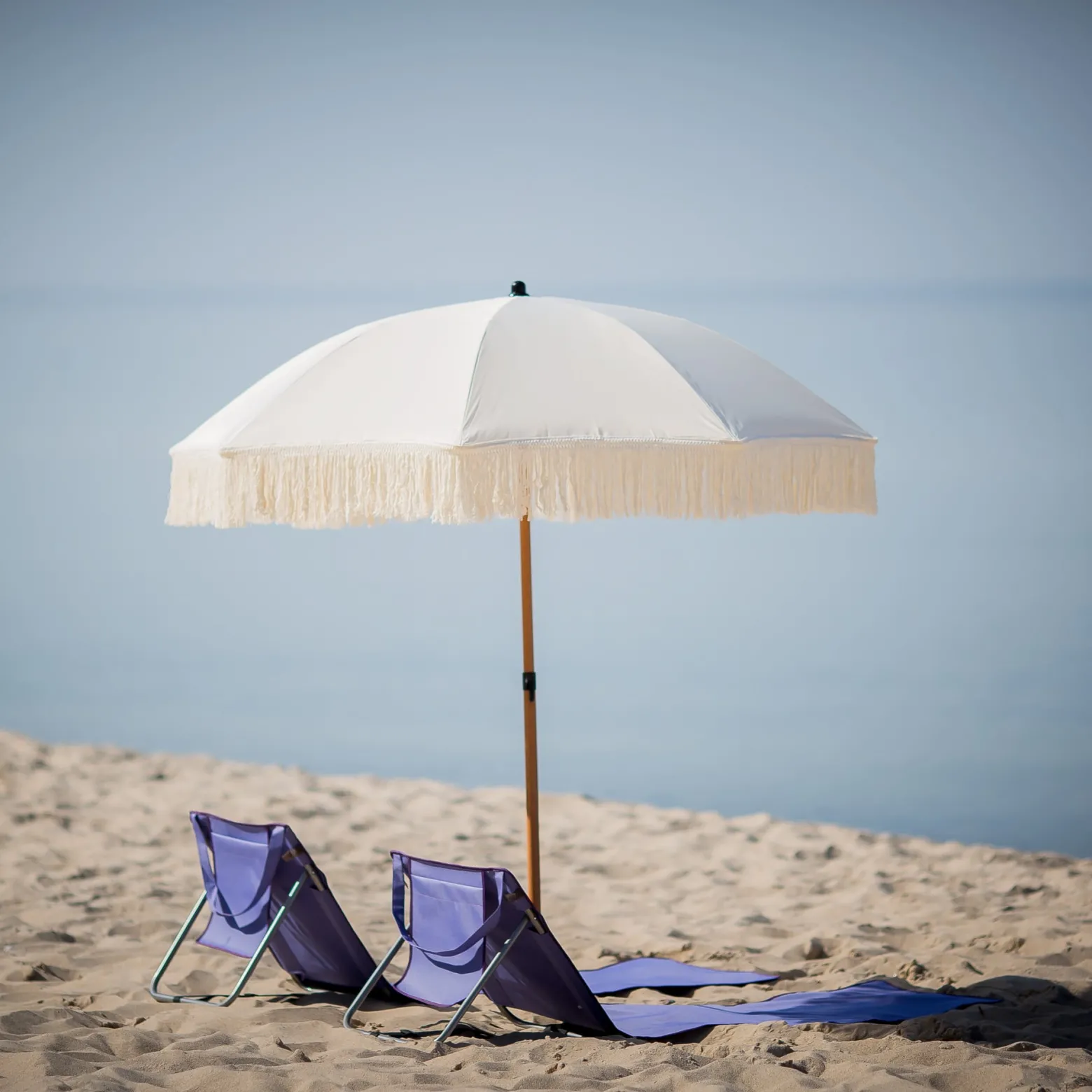 Parasol ogrodowy z frędzlami 2 m PATIO