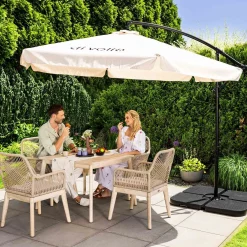Parasol ogrodowy z podstawą Empoli beżowy