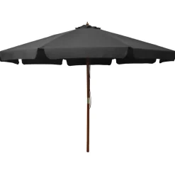 Parasol Ogrodowy Antracytowy Składany Na Słupku Na Taras Ogród Balkon 350