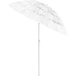 Parasol Ogrodowy Biały Plażowy w Hawajskim Stylu 180 cm