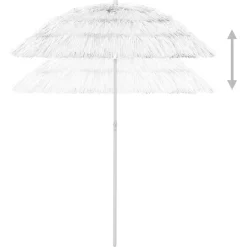 Parasol Ogrodowy Biały Plażowy w Hawajskim Stylu 180 cm