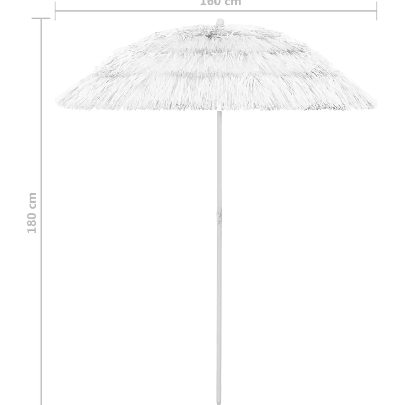 Parasol Ogrodowy Biały Plażowy w Hawajskim Stylu 180 cm