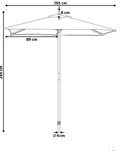 Parasol ogrodowy 270 cm niebieski