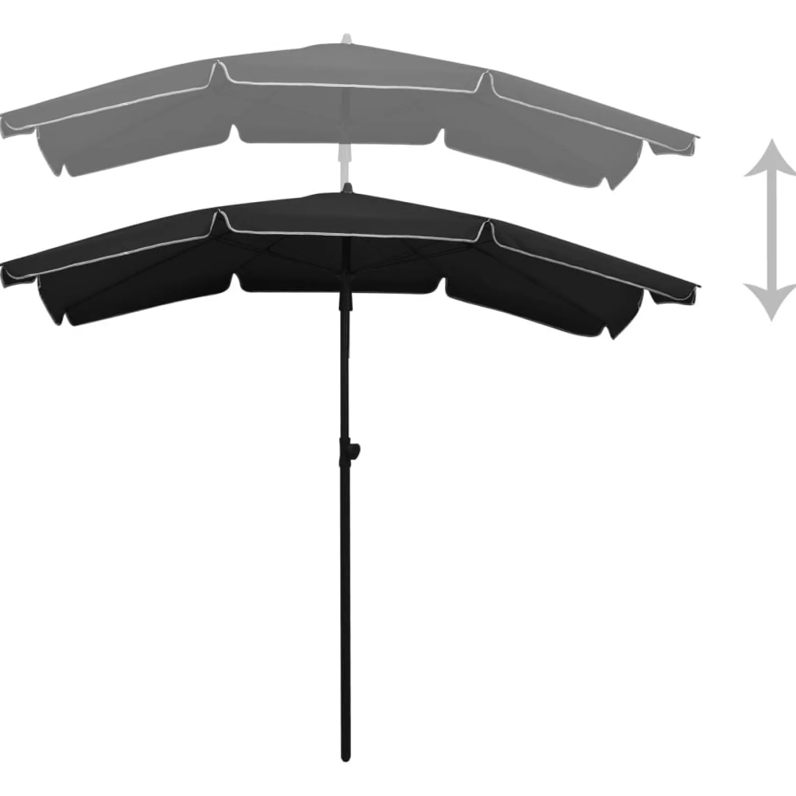 Parasol ogrodowy Czarny vidaXL