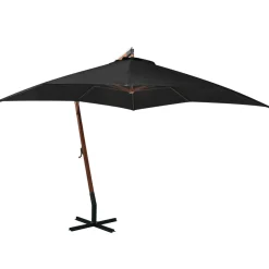 Parasol ogrodowy Czarny 3 x 3 m vidaXL