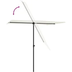 Parasol Ogrodowy Piaskowy Na Słupku Składany Na Taras Ogród 2x1,5 m