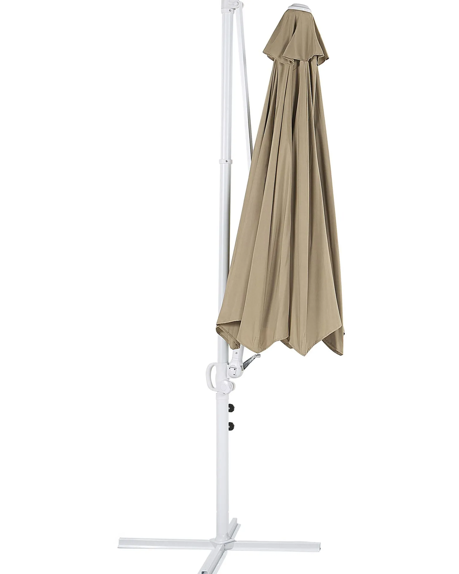 Parasol ogrodowy składany 295 cm szarobeżowy