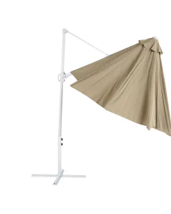 Parasol ogrodowy składany 295 cm szarobeżowy
