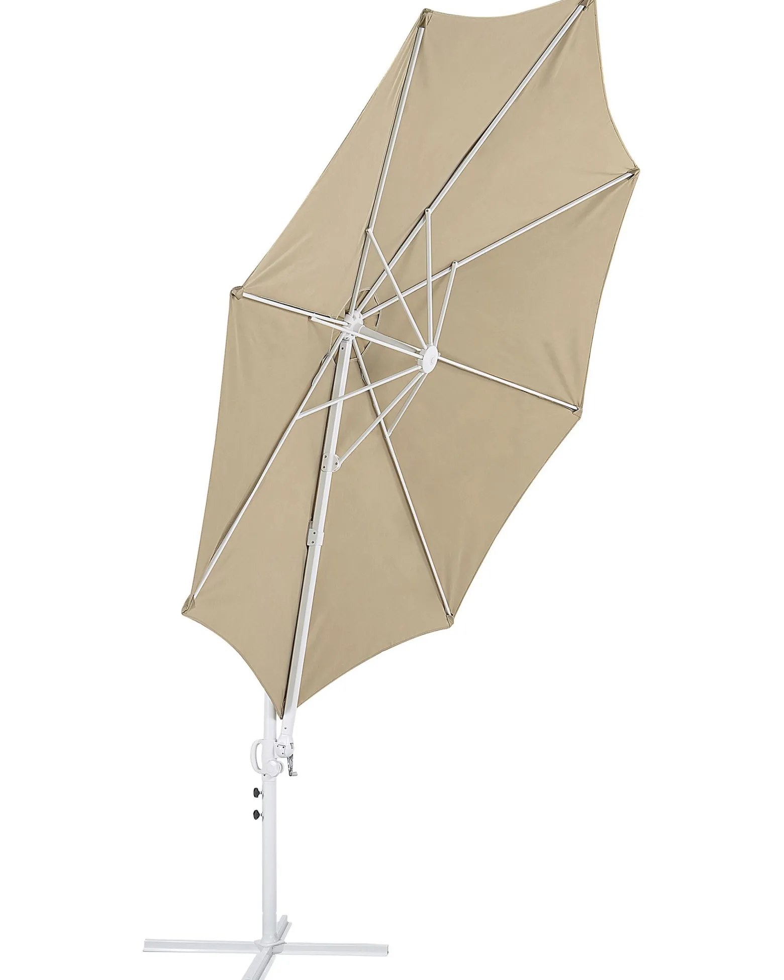 Parasol ogrodowy składany 295 cm szarobeżowy