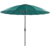 Parasol ogrodowy składany 255 cm z korbką zielony
