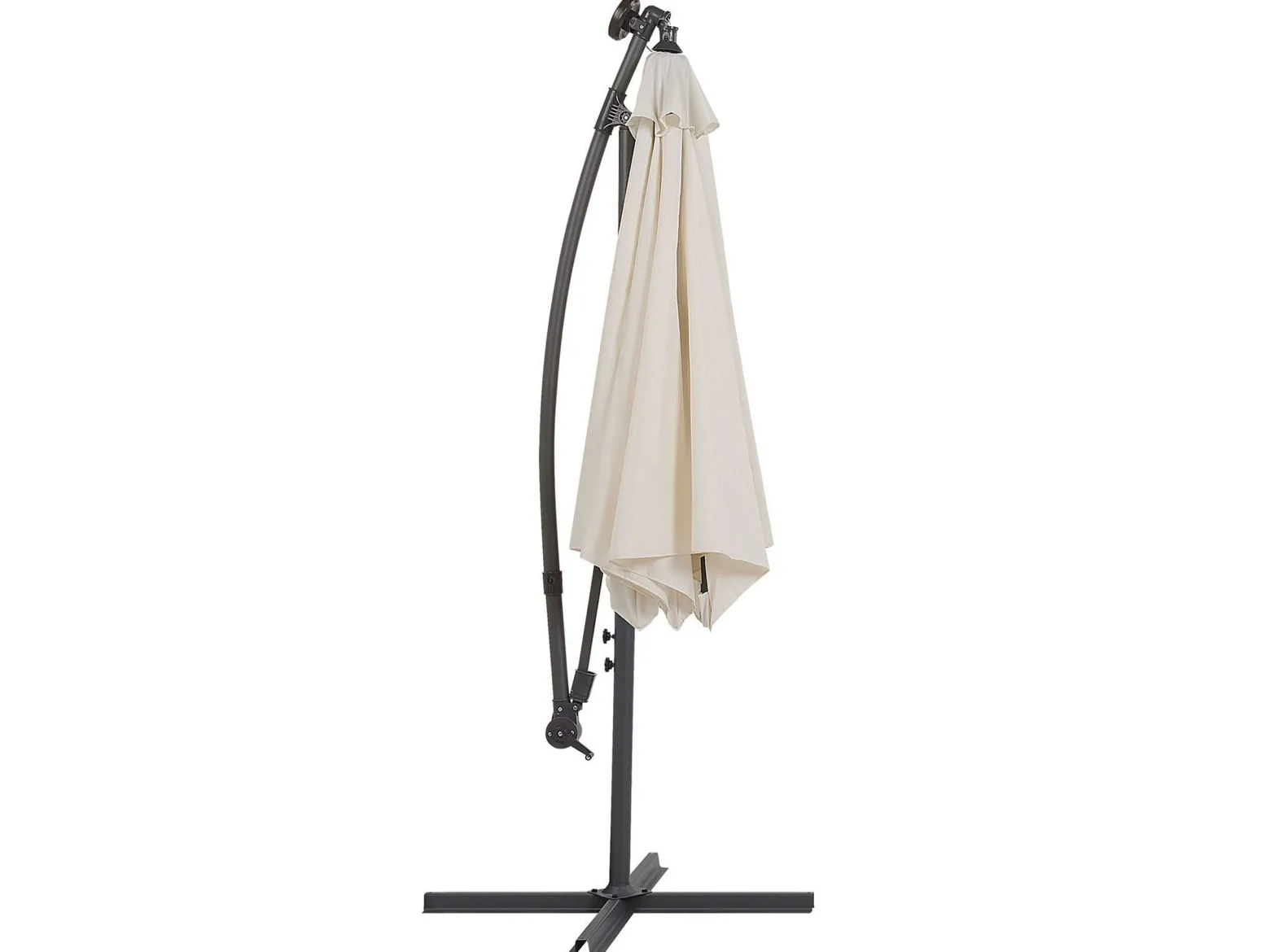 Parasol ogrodowy składany LED 285cm beżowy