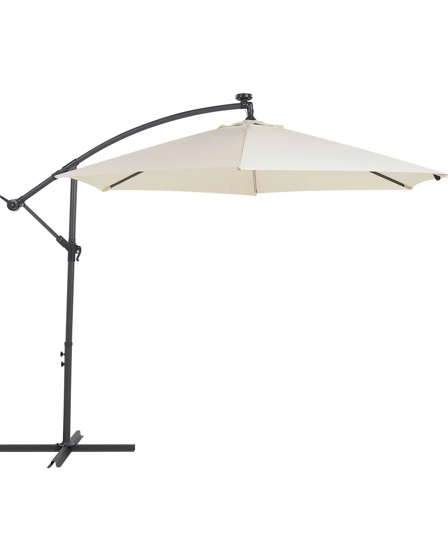 Parasol ogrodowy składany LED 285cm beżowy