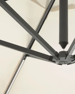 Parasol ogrodowy składany LED 285cm beżowy