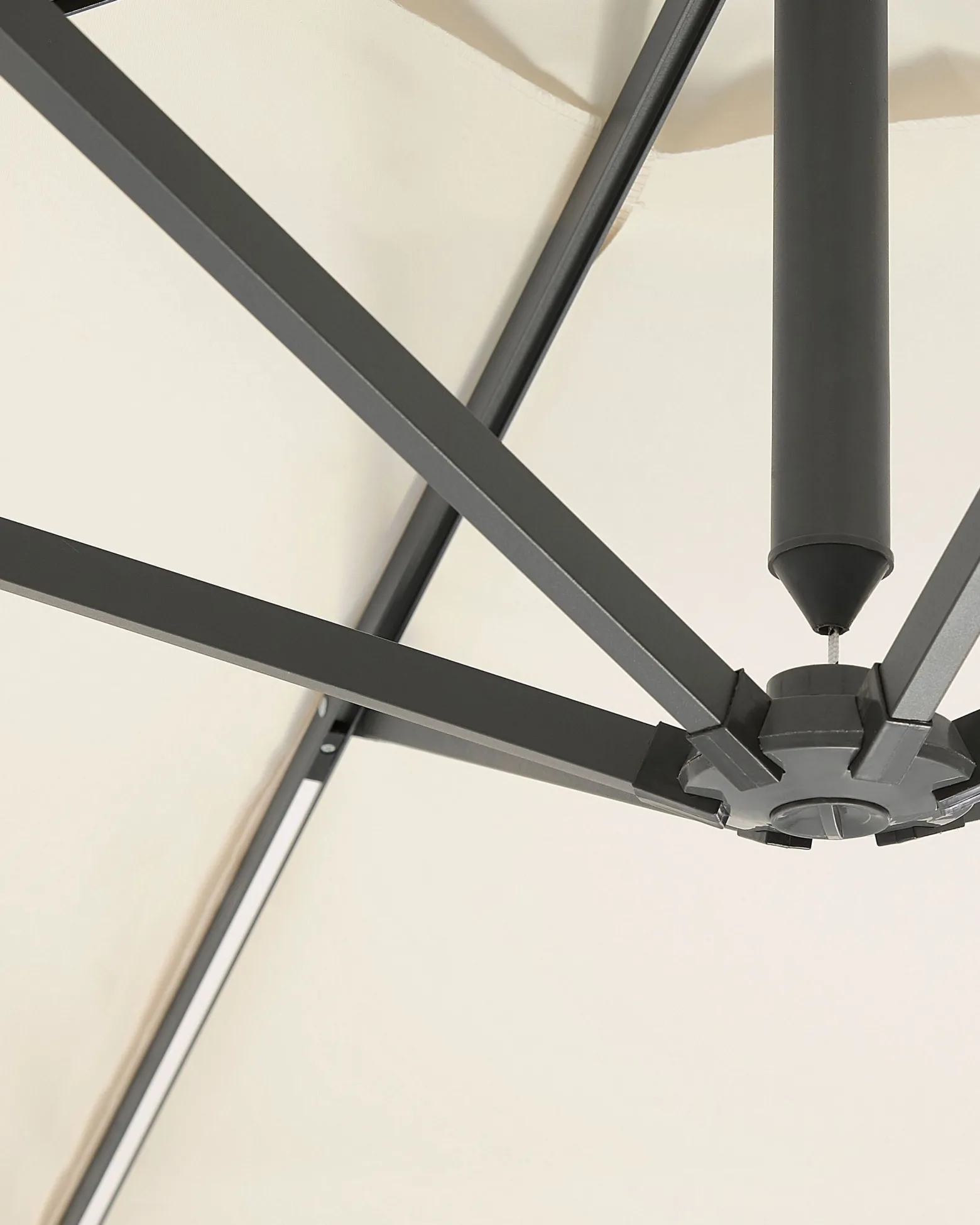 Parasol ogrodowy składany LED 285cm beżowy