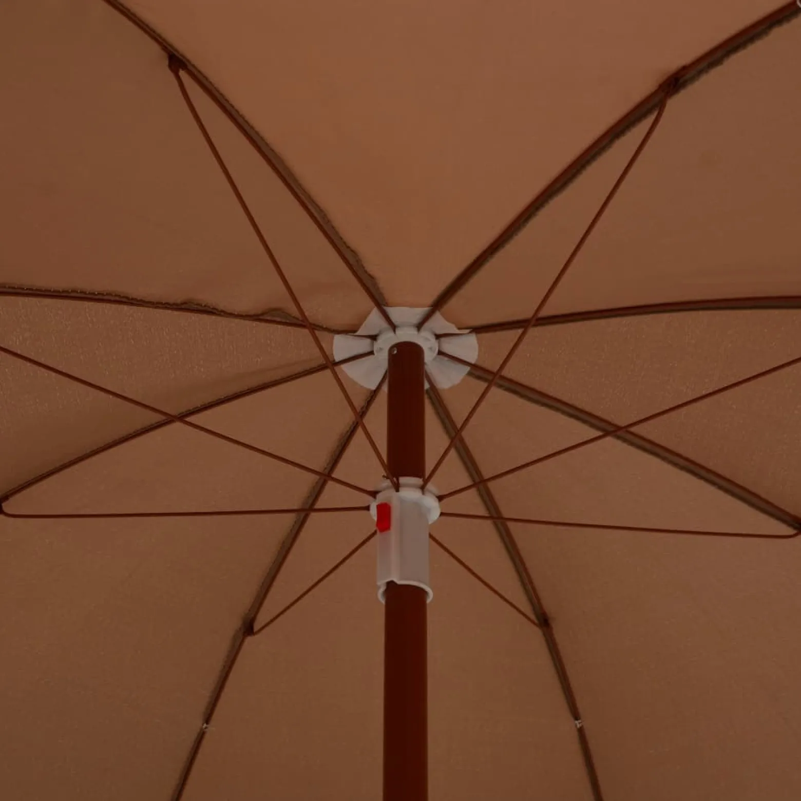 Parasol Ogrodowy Taupe Na Słupku Składany Na Taras Ogród 180 cm