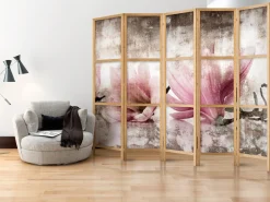 Parawan Japoński 5-panelowy Magnolie Retro 225x172cm