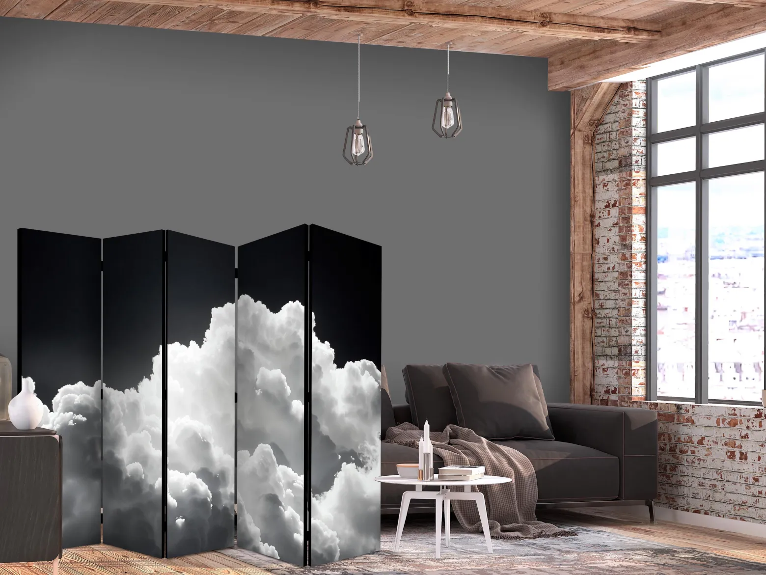 Parawan Jednostronny Nieskończona Gra Światła Słonecznego 225x172cm