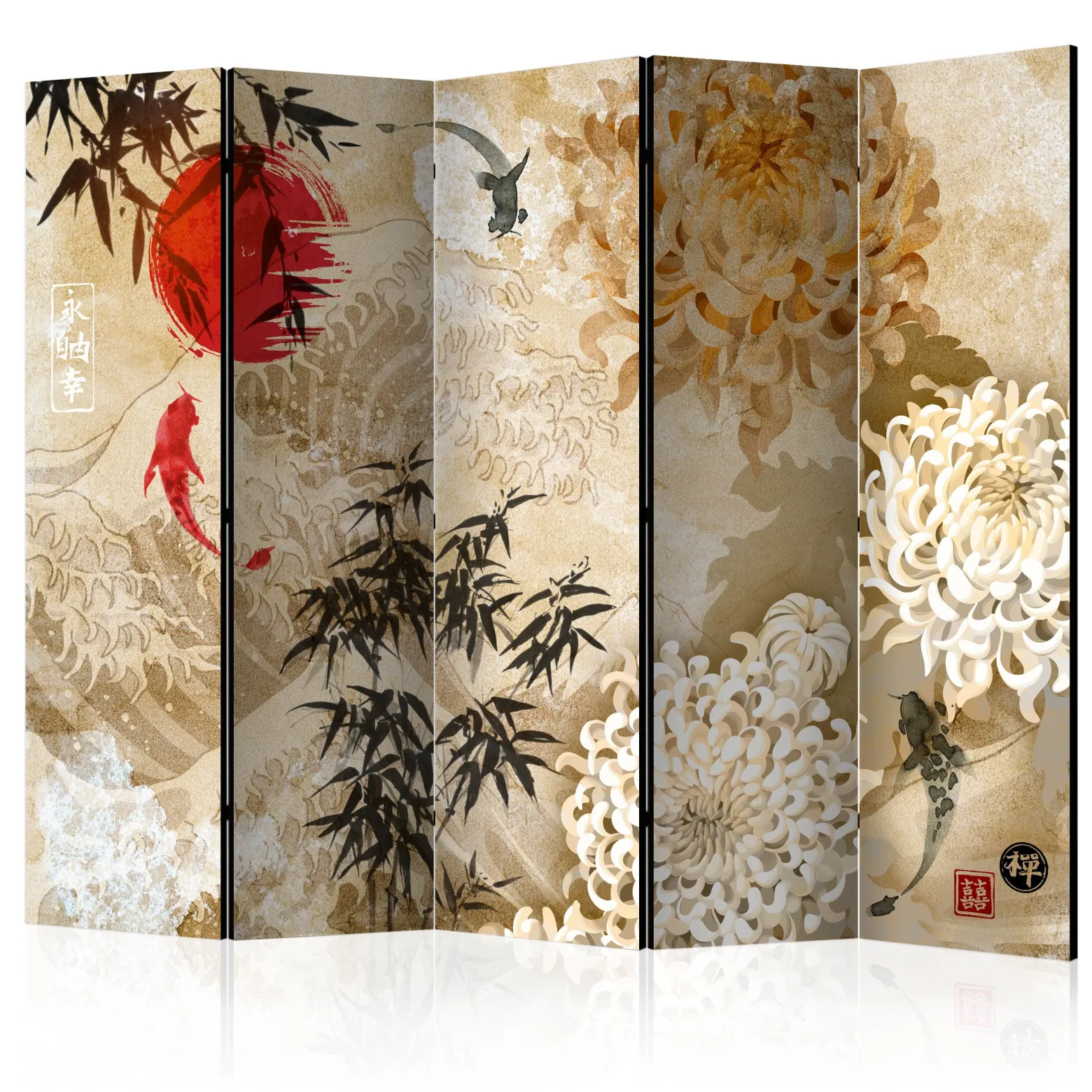 Parawan Jednostronny Rybi Taniec 225x172cm