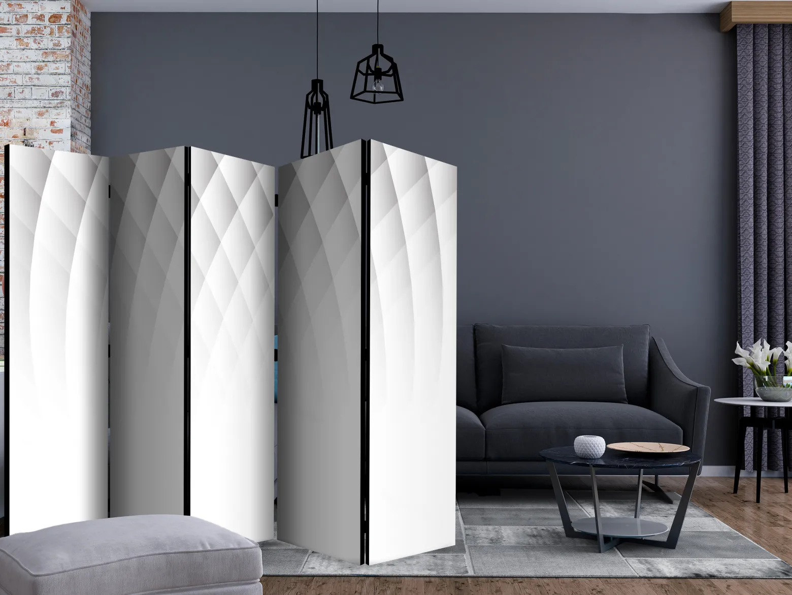 Parawan Jednostronny Struktura Światła 225x172cm