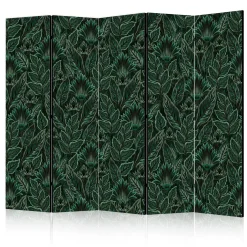 Parawan Jednostronny Zielone Botaniczne Wzory 225x172cm