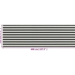 Parawan balkonowy Antracyt 120 x 400 cm vidaXL
