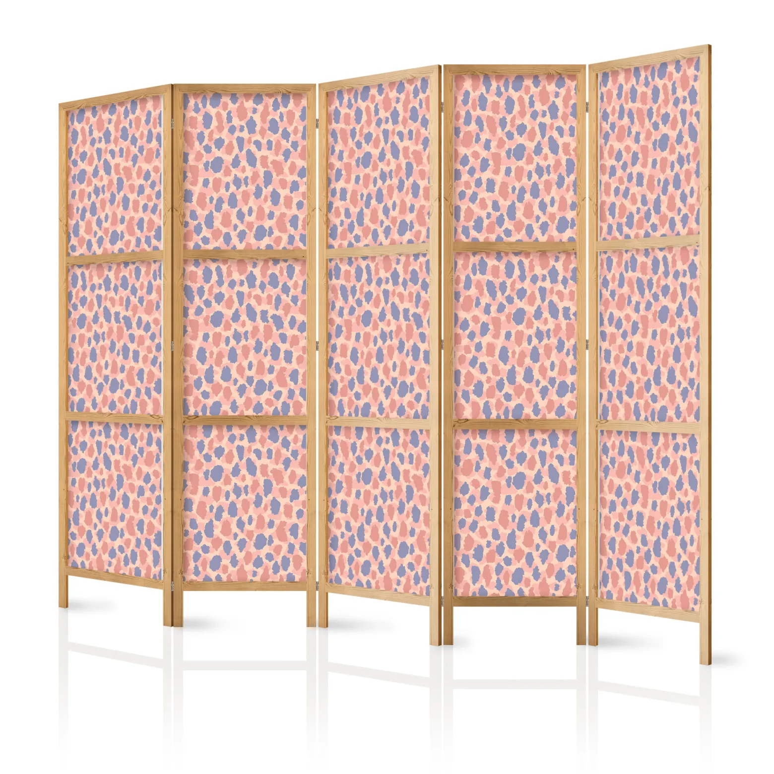 Parawan Japoński 5-panelowy Deseń Żyrafy 225x172cm