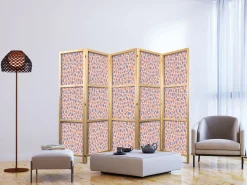 Parawan Japoński 5-panelowy Deseń Żyrafy 225x172cm