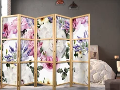 Parawan Japoński 5-panelowy Kwiecista Polana 225x172cm