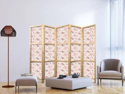 Parawan Japoński 5-panelowy Różowe Rozkwitanie 225x172cm