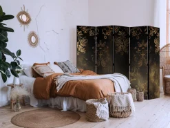 Parawan Jednostronny Barokowe Ornamenty W Złocie 225x172cm