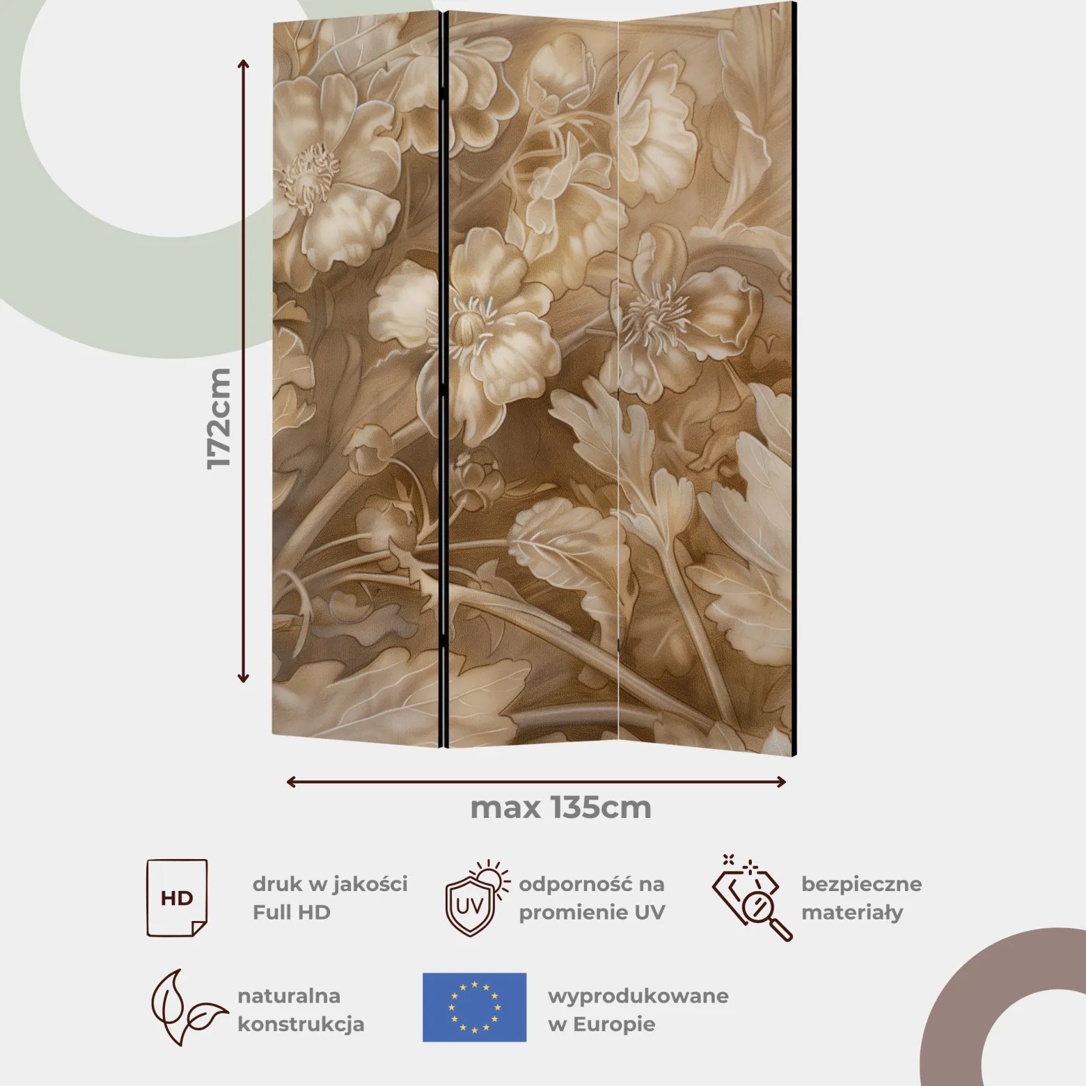 Parawan Jednostronny Gwiezdna Mapa 135x172cm