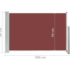 Parawan ogrodowy Brąz 60 x 300 cm vidaXL