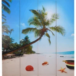 Parawan Pokojowy Dekoracyjny Parawan Składany Motyw Plaży 160x170 cm