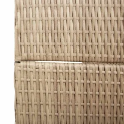 Parawan Pokojowy Składany Parawan Dekoracyjny Polirattan Beż 147 x 180 cm