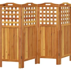 Parawan Pokojowy Składany Parawan Dekoracyjny Drewniany Brąz 162x2x115 cm