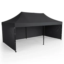 Pawilon ogrodowy Plonos PL-301 altana namiot handlowy 3x6x3 m czarny