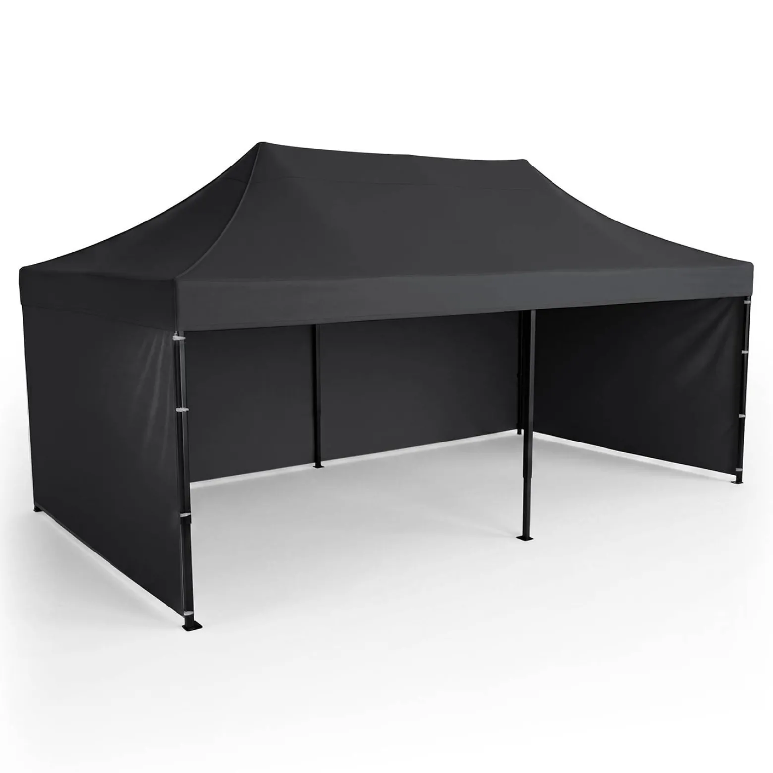Pawilon ogrodowy Plonos PL-301 altana namiot handlowy 3x6x3 m czarny