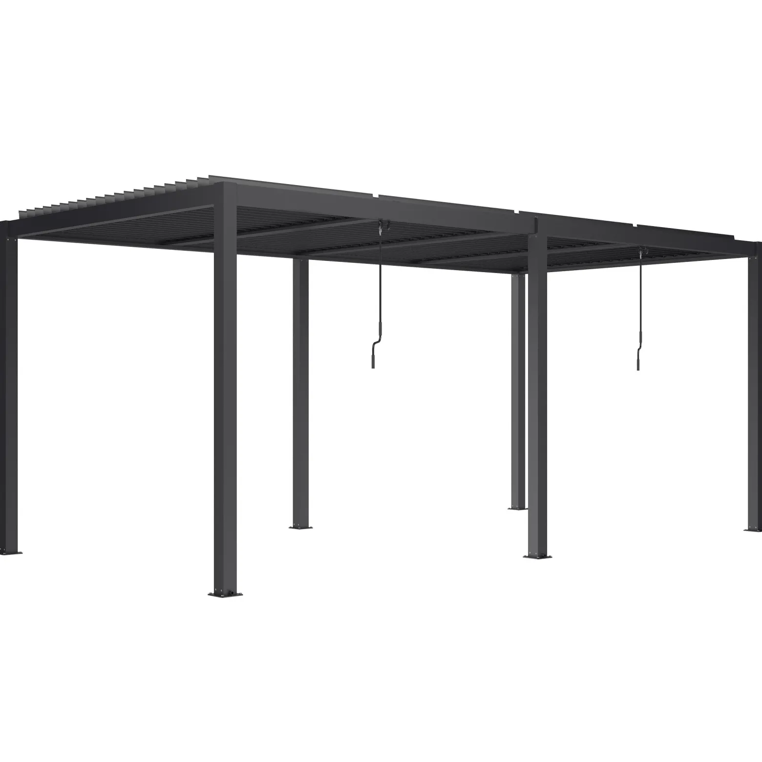 Pergola ogrodowa Luxe 7.8x4m aluminiowa z oświetleniem LED antracytowa