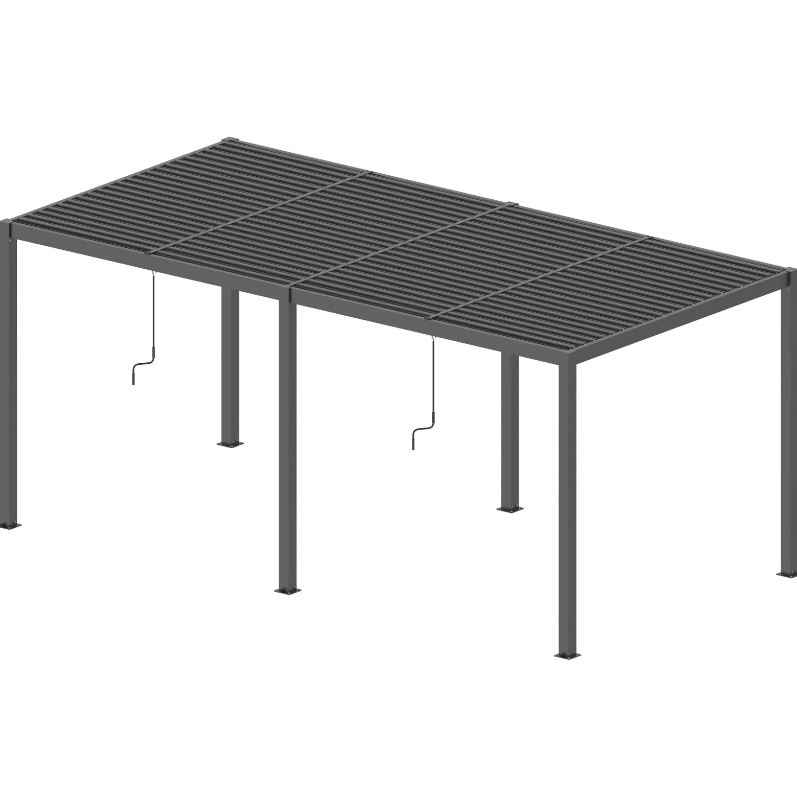 Pergola ogrodowa Luxe 7.8x4m aluminiowa z oświetleniem LED antracytowa