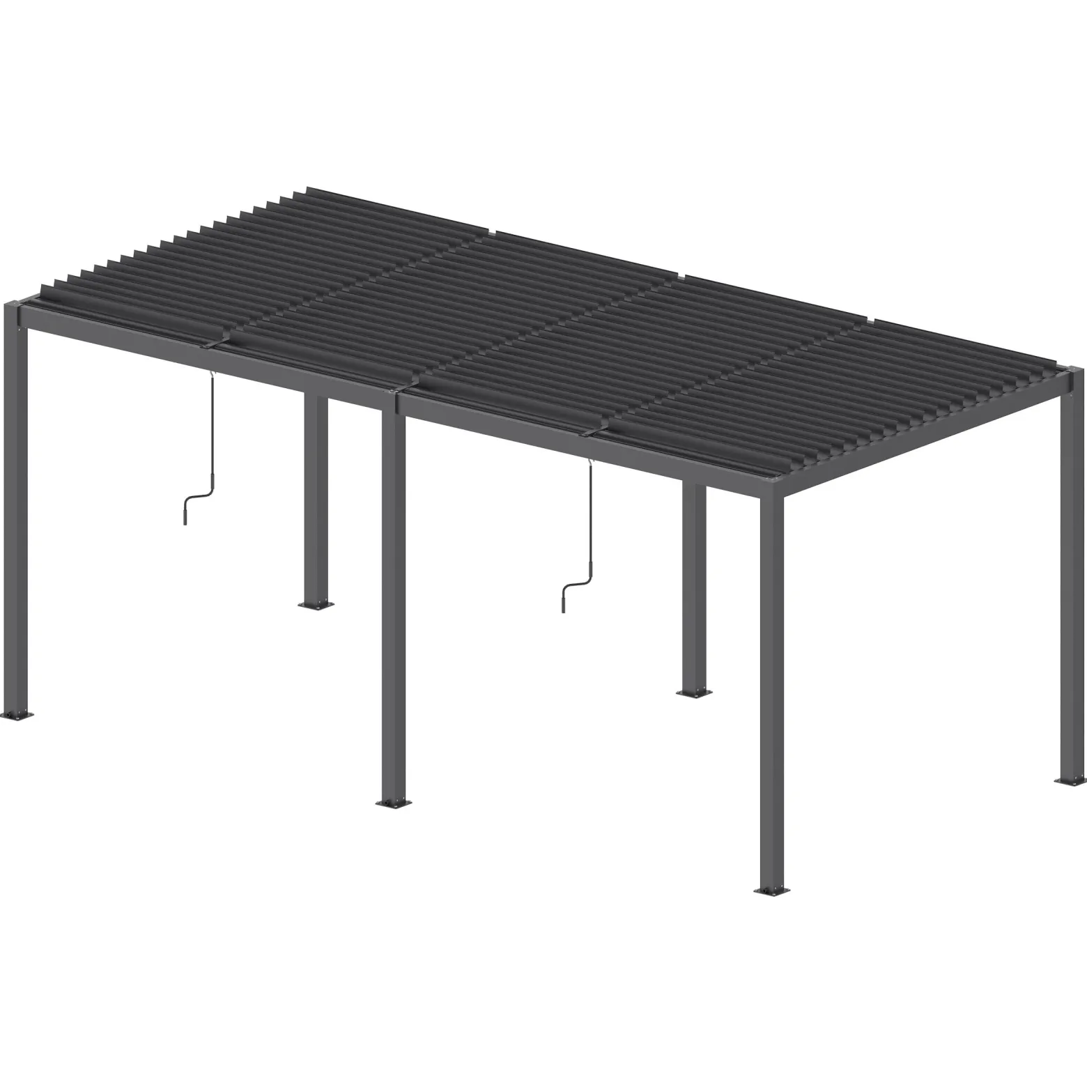 Pergola ogrodowa Luxe 7.8x4m aluminiowa z oświetleniem LED antracytowa