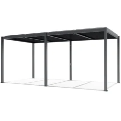 Pergola ogrodowa Luxe 7.8x4m aluminiowa z oświetleniem LED antracytowa